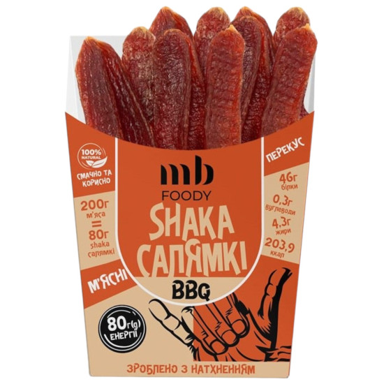 Салямки "BBQ" курячі в оболонці 80 г/12 шт TM MB Foody Салямки "BBQ" курячі в оболонці 80 г/12 шт TM MB Foody