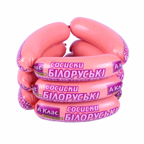 Сосиски "Білоруські" в/с в а/ц М/Газ Сосиски "Білоруські" в/с в а/ц М/Газ