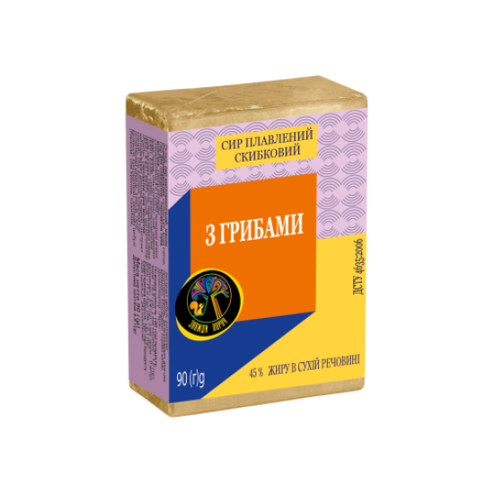 Сир плавленний скиб. "З грибами" 45% 75 г / 30 шт пс ТМ Поляна смаку Сир плавленний скиб. "З грибами" 45% 75 г / 30 шт пс ТМ Поляна смаку