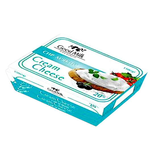 Сир м'який "Крем - Сир" 20% 150г ванночка Good Milk / 12 шт кфс ТМ "Вись" Регал