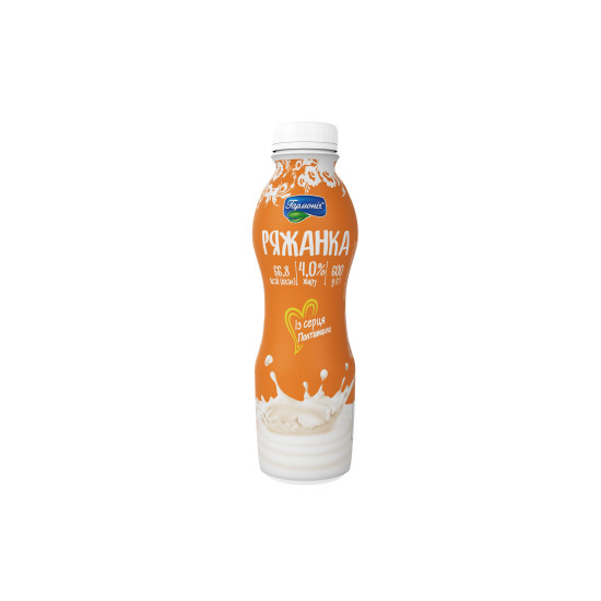 Ряжанка 4% пляшка 0,6кг 21 доба, шт