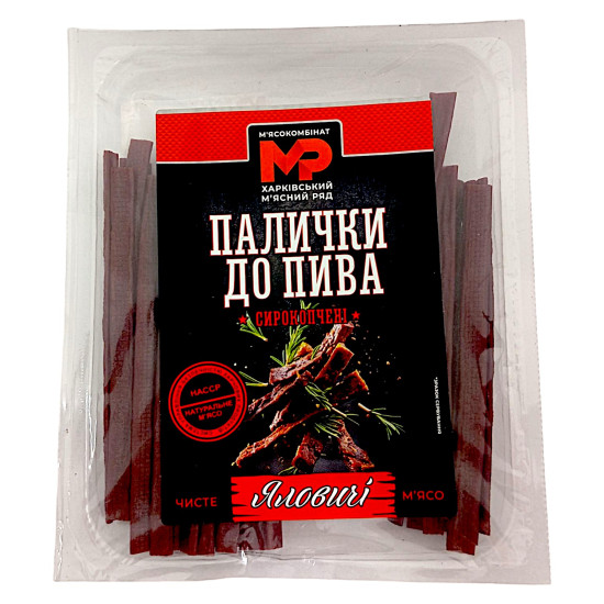 Палички до пива яловичі с/к в/г 100 г шт. снеки ХМР Палички до пива яловичі с/к в/г 100 г шт. снеки ХМР